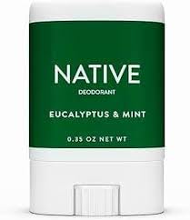 Native Travel Set - Native Deodorant and 2n1 Shampoo & Conditioner -Eucalyptus & Mint - Aluminum Free and Vegan Travel Size, Green