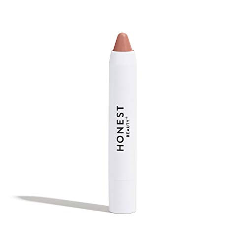 Honest Beauty Lip Crayon-Demi-Matte, Blossom | Lightweight, High-Impact Color with Jojoba Oil & Shea Butter | Paraben Free, Silicone Free, Dermatologist Tested, Cruelty Free | 0.105 oz.