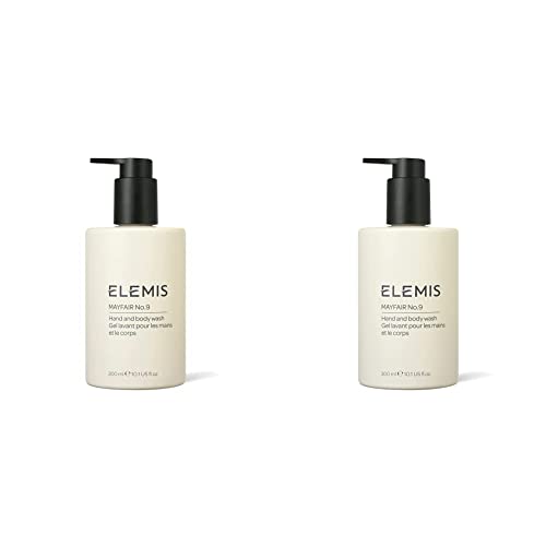 ELEMIS Mayfair No.9 Hand & Body Wash, Cleanses, Hydrates, and Refreshes, 95% Biodegradable, PEG- and SLS-Free, Refillable + Recyclable Bottle, 300ml (Pack of 2)