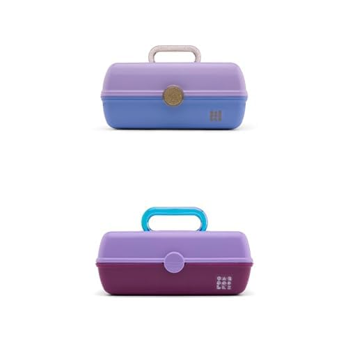 Bundle of Caboodles On-The-Go-Girl Case, Lavender Over Blue + Caboodles Pretty In Petite - Lavender Over Violet