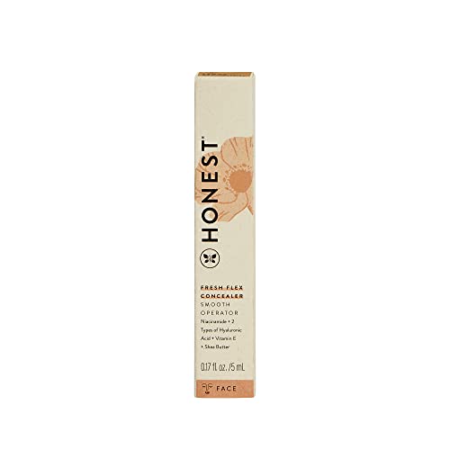 Honest Beauty Fresh Flex Concealer with Niacinamide + Vitamin E + Hyaluronic Acid | Vegan + Cruelty free | Tawny, 0.17 fl oz