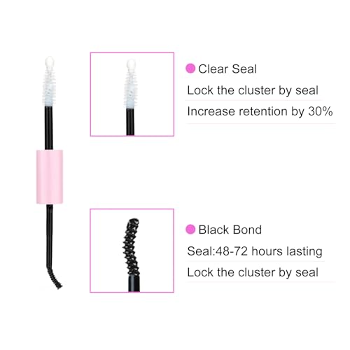 Fluffy Lash Extension Kit DIY 280PCS Wispy Lash Clusters Kit 30D40D 9-16mm Mix Tray 0.07D Curl Natural Lash Clusters Long Individual Lash Clusters Kit With Lash Bond and Seal, Tweezer at Home(30D)