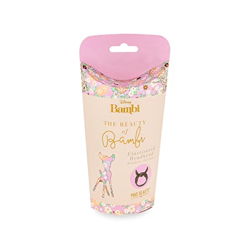 MAD Beauty Disney Make-Up Headband, Elasticated, Keeps Hair Neatly Tucked Away Out of Face, Comfortable, Soft, Use While Doing Make-Up, Applying Creams, or Face Masks (Bambi)