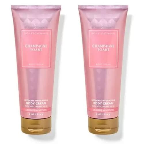 Bath and Body Works Gift Set of of 2 - 8 oz Body Cream - (Champagne Toast)