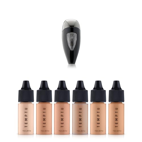 TEMPTU Perfect Canvas Hydra Lock Airbrush Foundation Starter Set, Fair/Light & Airpod Pro Cartridge Bundle