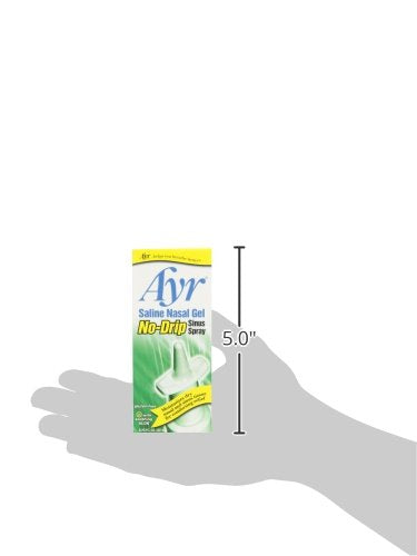 Ayr Saline Nasal Gel No-drip Sinus Spray With Soothing Aloe Vera, 0.75 Fl Oz Spray Bottle, (Pack of 1)