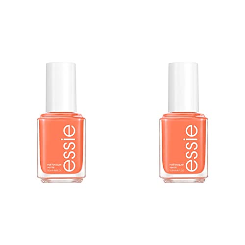 Essie Salon-Quality Nail Polish, 8-Free Vegan, Muted Midtone Orange, Frilly Lilies, 0.46 fl oz (Pack of 2)