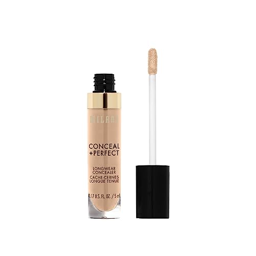 Milani Conceal + Perfect Longwear Concealer - Medium Beige (0.17 Fl. Oz.) Vegan, Cruelty-Free Liquid Concealer - Cover Dark Circles, Blemishes & Skin Imperfections for Long-Lasting Wear