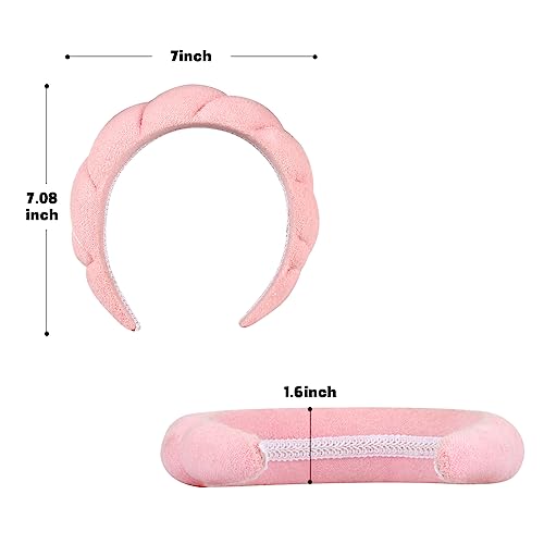 ETVOL Skincare Headband for Washing Face,Sponge Terry Cloth Spa Headband for Makeup Remove Shower Hair Accessories with Claws set Headbands for Women Girl