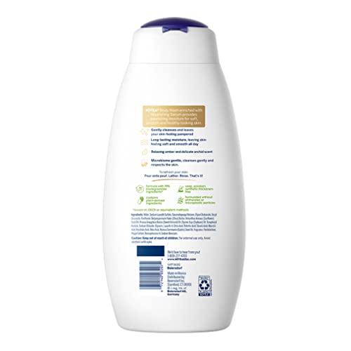 Nivea Delicate Orchid and Amber Body Wash with Nourishing Serum, 20 Fl Oz Bottle