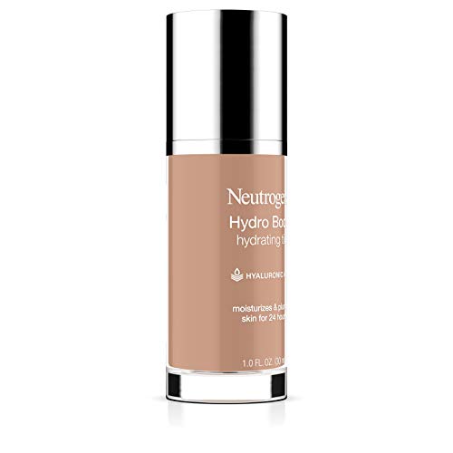 Neutrogena Hydro Boost Hydrating Tint with Hyaluronic Acid, Lightweight Water Gel Formula, Moisturizing, Oil-Free & Non-Comedogenic Liquid Foundation Makeup, 50 Soft Beige, 1.0 fl. oz