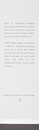 MEG 21 Bright & Clear Exfoliating Scrub. Gentle exfoliator for face Pore tightening Polishes away dead skin Softens Smoothes Visibly Brightens Botanicals remove harmful effects of skin aging 3.4 oz