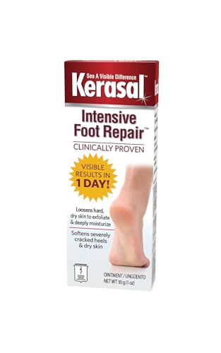 Kerasal Intensive Foot Repair, Skin Healing Ointment for Cracked Heels and Dry Feet, 1 Oz