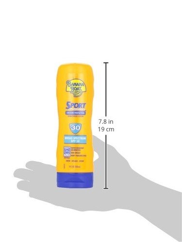 Banana Boat Sport Ultra SPF 30 Sunscreen Lotion, 8oz | Banana Boat Sunscreen SPF 30 Lotion, Oxybenzone Free Sunscreen, Sunblock Lotion, Banana Boat Lotion, Water Resistant Sunscreen SPF 30, 8oz