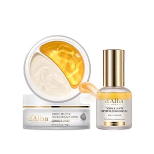 d'alba Piedmont White Truffle Double Serum & Cream and White Truffle Double Layer Revitalizing Serum Bundle (2.46oz, 1.01fl oz.)