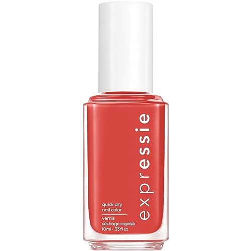 Essie expressie, Quick-Dry Nail Polish, 8-Free Vegan, Brick Red, Hustle N' Bustle, 0.33 fl oz