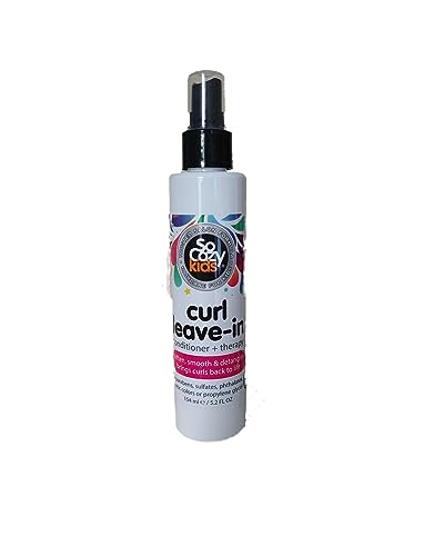 So Cozy Curl Leave In Conditioner Spray - Kids Hair Detangler Spray & Leave-In Conditioner for Curly Hair Paraben-Free Leave In Hair Conditioner & Detangler Spray for Kids Tangle-Free Curls, 5.2 fl Oz