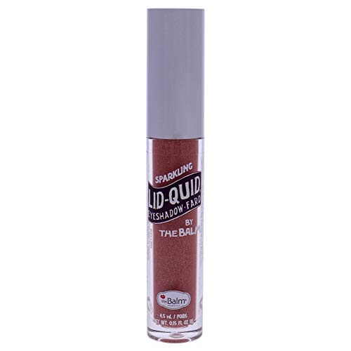 theBalm Lid-Quid Sparkling Shimmering Liquid Eyeshadow, Liquid Highlighter, Eye Makeup, Long wearing, Buildable, Travel-Size, Bellini, 1.1 ounces