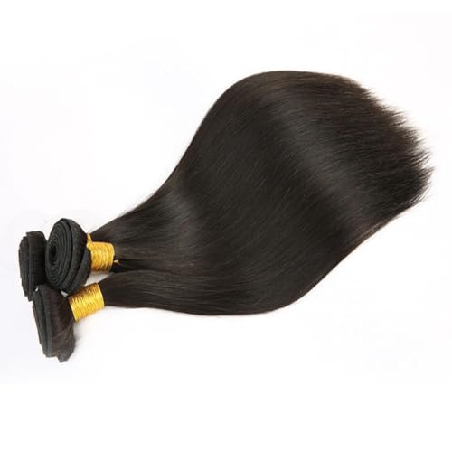 JTMMP Human Hair Bundles 16 18 20 inch Straight Bundles Unprocessed Brazilian Virgin Straight Human Hair Bundles Deals Extensions Weave Human Hair Natural Color for Woman