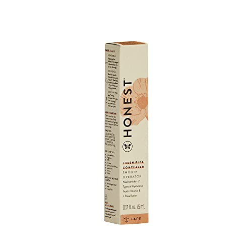 Honest Beauty Fresh Flex Concealer with Niacinamide + Vitamin E + Hyaluronic Acid | Vegan + Cruelty free | Maple, 0.17 fl oz