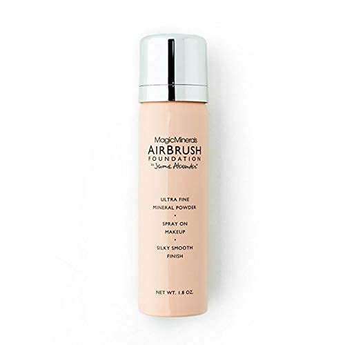 Jerome Alexander Airbrush Foundation Ultra Hydrating, Spray Foundation Makeup with 2x the Active Ingredients, Ultra-Light, Buildable, Full Coverage Formula (Light Medium)