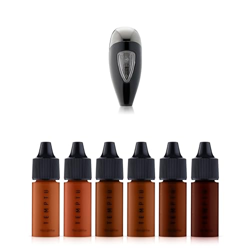 TEMPTU Perfect Canvas Hydra Lock Airbrush Foundation Starter Set, Tan/Deep & Airpod Pro Cartridge Bundle