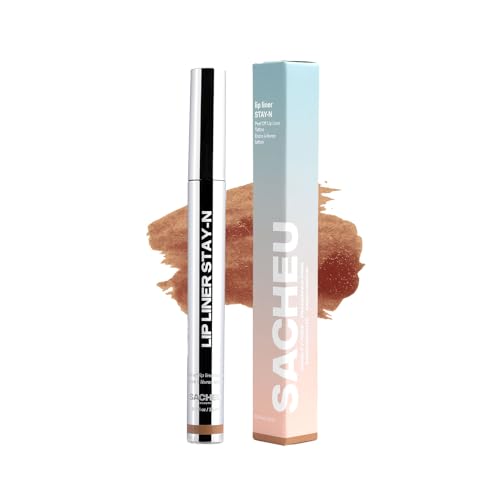 Sacheu Lip Liner Stay-N - Peel Off Lip Liner Tattoo, Peel Off Lip Stain, Long Lasting Lip Stain Peel Off, Infused with Hyaluronic Acid & Vitamin E, MUAH-ve