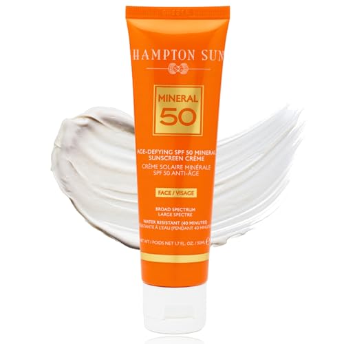 Hampton Sun Age Defying SPF 50 Mineral for Face, 1.7 Fl Oz