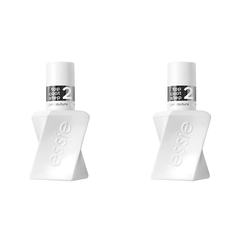 essie Gel Couture Platinum Grade Finish Top Coat, 0.46 Ounces (Packaging May Vary) (Pack of 2)