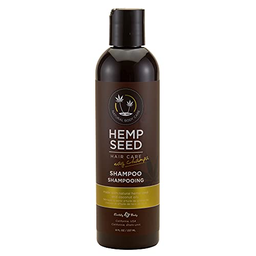 Earthly Body Hemp Seed Hair Care Shampoo, Nag Champa - 8 Fl Oz - Moisturizes Hair, Cleans & Soothes Scalp - Sulfate-Free Formula with Hemp Seed Oil & Coconut Oil - Vegan, Cruelty Free