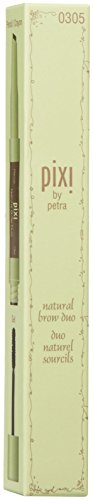 Pixi Natural Brow Duo - Natural Brown, 0.2oz