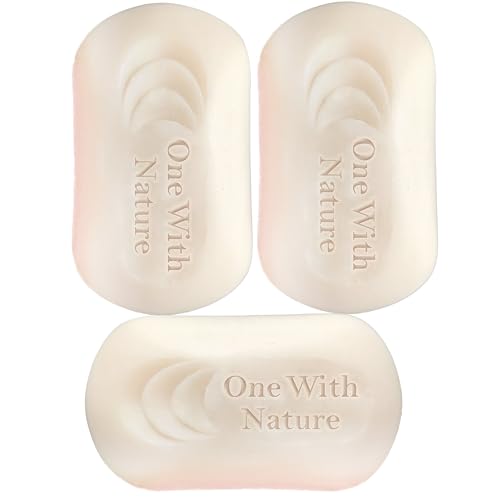 One With Nature Feminine Cleansing Bar 3Pack 3.5Oz - Fragrance-Free Feminine Soap Bar, Probiotics, Apple Cider Vinegar, Omega Fatty Acids, Oatmeal, Pure, Gentle Cleansing Bar for All Skin, Face, Body