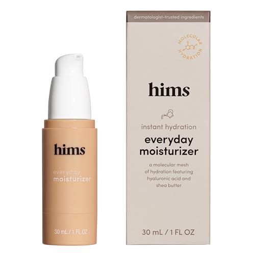 hims everyday moisturizer for men - Energize Skin, Lock in Hydration - Hyaluronic Acid, Shea Butter, Lightweight Formula, Ocean Scent - Vegan, Cruelty-Free, No Parabens - (1oz)