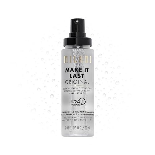 Milani Make It Last Original - Natural Finish Setting Spray 3-in-1 Setting Spray and Primer- Prime + Correct + Set Makeup Finishing Spray and Primer - Long Lasting Makeup Primer and Spray 2.03 Fl. Oz