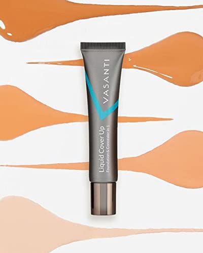 Oil-Free Foundation & Concealer in 1 (V1) by VASANTI - Liquid Cover-Up - Get Incredible Coverage with Featherlight Finish Now!