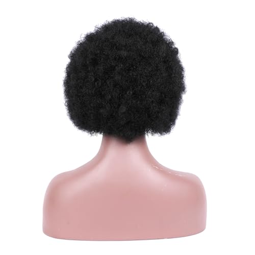 Kavsni Afro Curly Wigs for Black Women 70's Wigs for Daily Party Cosplay Costume Halloweeen Black Afro Wigs (1B)