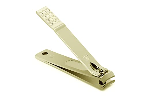 Korean Nail Clipper| World No. 1. Three Seven (777) Ultra Sharp Sturdy Large Fingernail Clipper (P131G) Made in Korea, Since 1975, Silver Gold