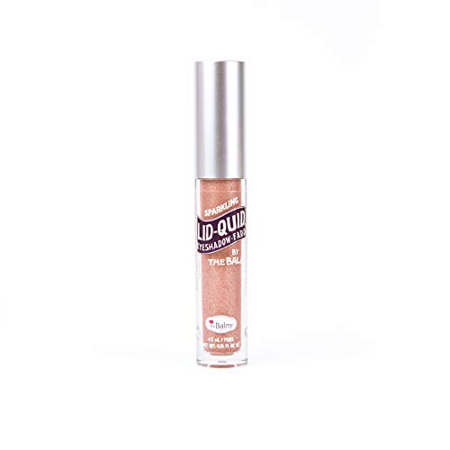 theBalm Lid-Quid Sparkling Shimmering Liquid Eyeshadow, Liquid Highlighter, Eye Makeup, Long wearing, Buildable, Travel-Size, Bellini, 1.1 ounces