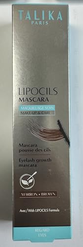 Talika Lipocils Mascara - Eyelash Growth Formula Mascara - 2-in-1 Makeup & Eyelash Care Solution - Brown