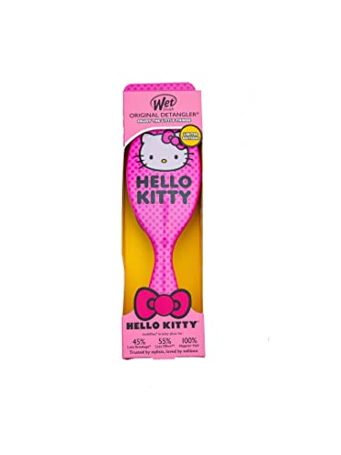 Wet Brush Original Detangling Brush, Hello Kitty Pink - All Hair Types - Ultra-Soft IntelliFlex Bristles Glide Through Tangles with Ease, 1 Count