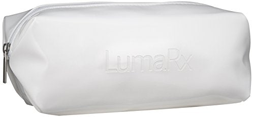 LumaRx Facial Cleansing Brush with 1-Minute Pulsing Timer and LED Speed Indicator Light, Rechargeable and Showerproof, White/Silver