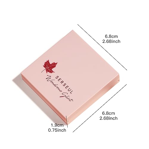 Serseul Highlighter Makeup Palette Highlighter Powder Glossy Glitter Highlight Makeup Palette come with mirror -Whtie Champagne