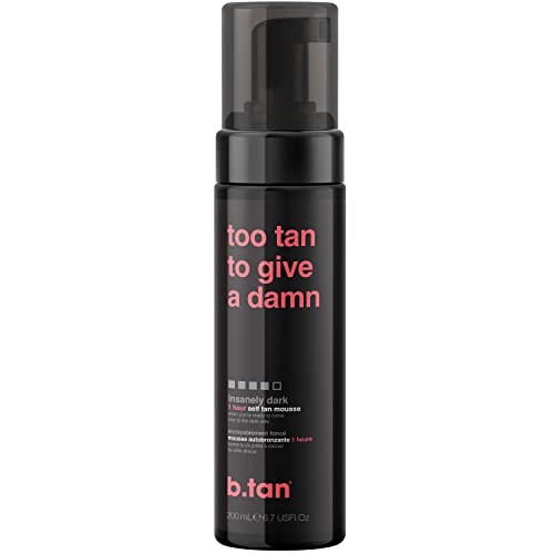 b.tan Ultra Dark Self Tanner | Too Tan - Fast, 1 Hour Express Sunless Tanning Mousse, No Gimmicks, No Fake Tan Smell, No Added Nasties, Vegan, Cruelty & Paraben Free, 6.7 Fl Oz