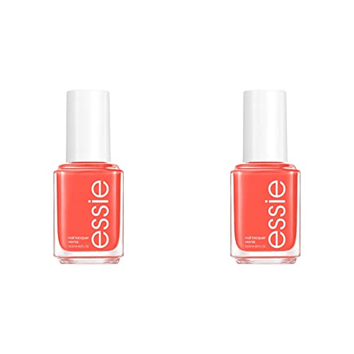 essie Nail Polish, Glossy Shine Coral, Check In To Check Out, 0.46 Ounce (Pack of 2)