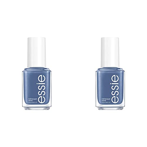 Essie Salon-Quality Nail Polish, 8-Free Vegan, Cool Muted Blue, From A To Zzz, 0.46 fl oz (Pack of 2)