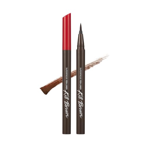 CLIO Waterproof Pen Liquid Eye Liner, Precision Tip, Long Lasting, Smudge-Resistant, High-Intensity Color (Brown, Pack of 1)