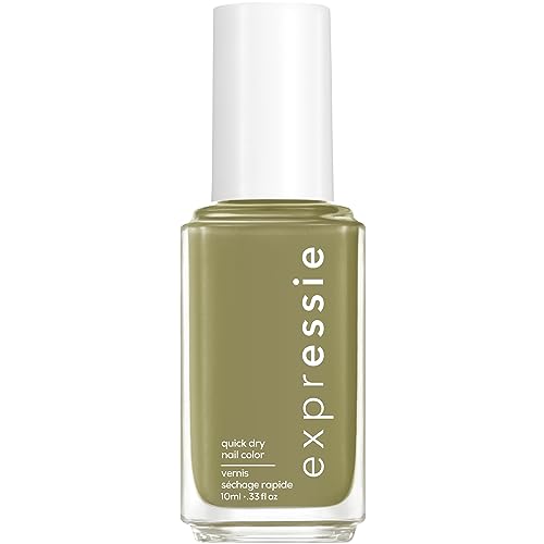 Essie expressie, Quick-Dry Nail Polish, 8-Free Vegan, Olive Green, Precious Cargo-go, 0.33 fl oz