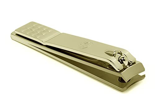 Korean Nail Clipper| World No. 1. Three Seven (777) Ultra Sharp Sturdy Large Fingernail Clipper (P131G) Made in Korea, Since 1975, Silver Gold