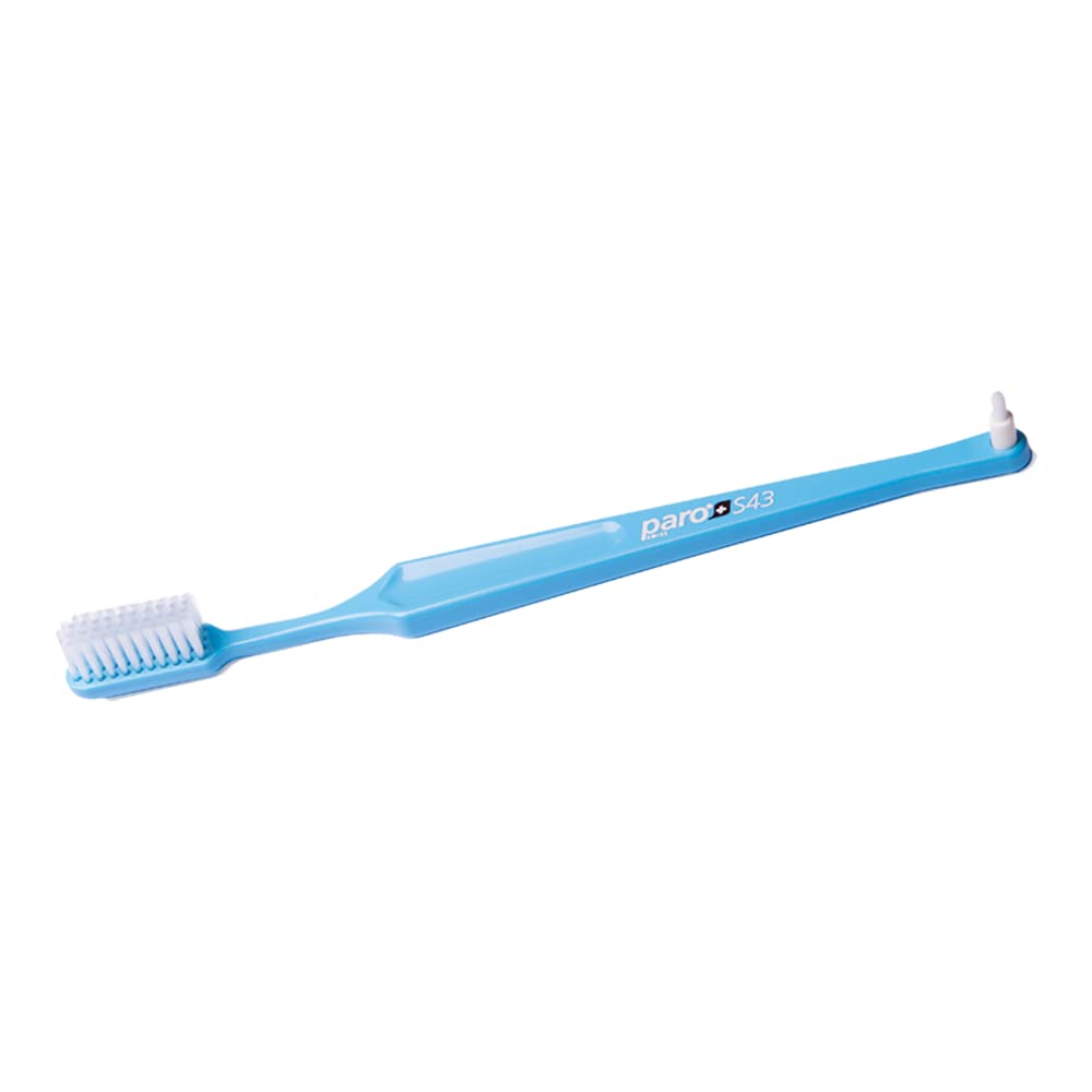 Paro S43 Toothbrush | Compact Brush Head with Soft Bristles | Exchangeable Inter Space F | 4 Rows, 43 Tufts 12 Pack