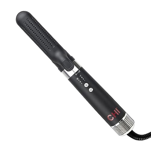 CHI Air Duo Multifunctional Styler, Black, Combining Hot Smoothing Dryer Brush, Hairstyling Iron and Curling Wand All Together